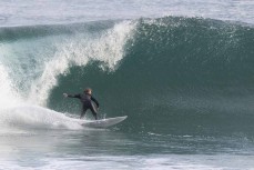 Keo Morrison during a punchy spring swell at Blackhead, Dunedin, New Zealand.