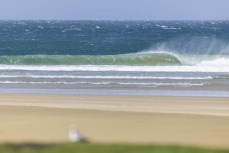 Spring swell at a remote beach break on the Catlins coast, Otago, New Zealand. Photo: Derek Morrison