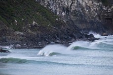 Spring swell at a remote beach break on the Catlins coast, Otago, New Zealand. Photo: Derek Morrison