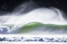 Spring swell at a remote beach break on the Catlins coast, Otago, New Zealand. Photo: Derek Morrison