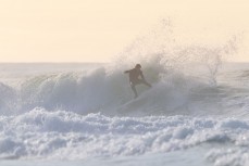 Keo Morrison making the most of a fun swell at Blackhead, Dunedin, New Zealand. Photo: Derek Morrison