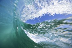 Inside a wave during a fun swell at Blackhead, Dunedin, New Zealand. Photo: Derek Morrison