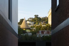 Dawn between the buildings at St Clair, Dunedin, New Zealand.Photo: Derek Morrison
