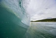 Empty wave during a fun summer swell at Blackhead, Dunedin, New Zealand.