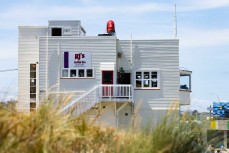Maranui Cafe at Lyall Bay in Wellington, New Zealand.