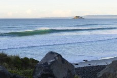 Christmas morning surf during a fun summer swell at Blackhead, Dunedin, New Zealand.