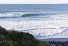 Christmas morning surf during a fun summer swell at Blackhead, Dunedin, New Zealand.