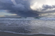 Summer storm clouds roll around St Clair, Dunedin, New Zealand.Photo: Derek Morrison