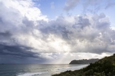 Summer storm clouds roll around St Clair, Dunedin, New Zealand.Photo: Derek Morrison