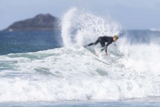 Keo Morrison shredding during a fun swell at St Kilda, Dunedin, New Zealand.Photo: Derek Morrison
