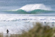 Lineup during a fun swell at St Kilda, Dunedin, New Zealand.Photo: Derek Morrison