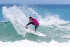 Billy Stairmand on his way to winning the 2026 New Zealand Surfing Championships held at Creeks, Makorori, Gisborne, New Zealand on January 11-17 2026.