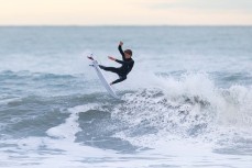 Reuben Morrison at a surf break near Kaikoura, New Zealand. Photo: Derek Morrison