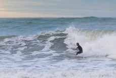 Keo Morrison at a surf break near Kaikoura, New Zealand. Photo: Derek Morrison