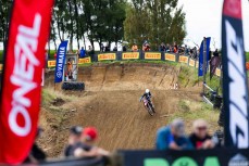 CML GasGas rider Phoenix Van Dusschoten on his way to being crowned MX125 champion at Round 4 of the 2026 Yamaha New Zealand Motocross Championships held at Rotorua Motorcycle Club's Motocross Track, Horohoro Bluffs, Rotorua, New Zealand, February 28, 2026