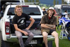 Altherm JCR Yamaha rider Maximus Purvis celebrates with friends after winning the MX1 title at Round 4 of the 2026 Yamaha New Zealand Motocross Championships held at Rotorua Motorcycle Club's Motocross Track, Horohoro Bluffs, Rotorua, New Zealand, February