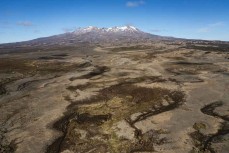 Mt Ruapehu from the Desert Road, Tongariro National Park, Ruapehu, New Zealand.