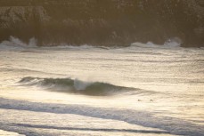 Dawn breaks at a remote beach break in the Catlins, New Zealand. Photo: Derek Morrison