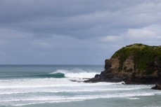 Lineup during a fun swell at Tomahawk Beach, Dunedin, New Zealand.Photo: Derek Morrison