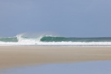 Empty lineup during a fun swell at Smaills Beach, Dunedin, New Zealand.Photo: Derek Morrison