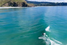 Into the bay during a swell on the north coast of Dunedin, New Zealand.