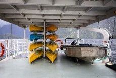 Toys on the upper deck of Tutoko II during a tour exploring Doubtful Sound with Fiordland Expeditions Limited aboard the Tutoko II in Doubtful Sound, Fiordland, New Zealand. Photo: Derek Morrison