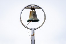 The shark bell at St Clair, Dunedin, New Zealand.