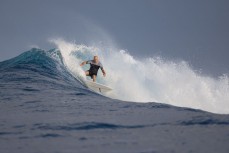 Paul James makes the most of a fun right in the Mentawai Islands, Sumatra, Indonesia.