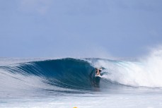 Dave Lyons gets barrelled in the Mentawai Islands, Sumatra, Indonesia.