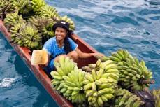 Banana boat in the Mentawai Islands, Sumatra, Indonesia.