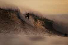 Paul James at dusk in the Mentawai Islands, Sumatra, Indonesia.
