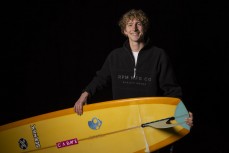 Jack Tyro, 19, is confirmed to have the wildcard for the 2026 WSL World Longboard Championship. Photographed at Box of Light studio, Dunedin, New Zealand.Photo: Derek Morrison