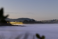 Lights of Dunedin suburbs St Clair and Waverley during a  winter dusk, Dunedin, New Zealand.Photo: Derek Morrison