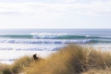 Lineup during a clean winter swell at Aramoana Dunedin, New Zealand.Photo: Derek Morrison