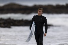 Keo Morrison at a remote beachbreak near Dunedin, New Zealand.Photo: Derek Morrison