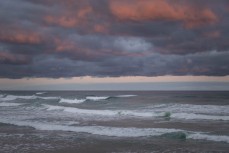 Stormy conditions on dusk at St Clair, Dunedin, New Zealand.Photo: Derek Morrison
