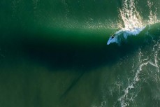 A surfer makes the most of a break near Coolangatta on the Gold Coast, Queensland, Australia.