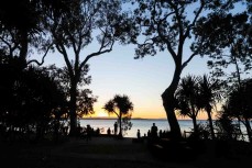 Sunset at a beach in Noosa on the Sunshine Coast, Queensland, Australia.