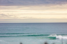 Wobbly swell lines make their way to St Kilda Beach, Dunedin, New Zealand. 