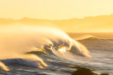 Afternoon waves at Blackhead Beach, Dunedin, New Zealand.